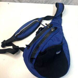VTG Retired Patagonia Blue Atom Sling Bag Shoulder Bag Cut 5150 Style 48256